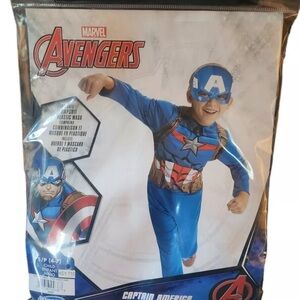 Marvel Avengers Captain America Child Size S 4-7 Halloween Costume Super Hero